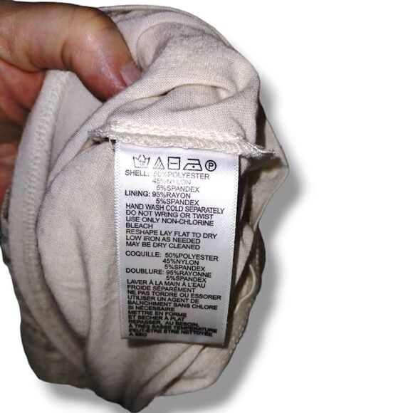 Pins & Needles Womens Dress Sz Medium Off White Stretchy Lace VNeck Formal - Picture 15 of 15